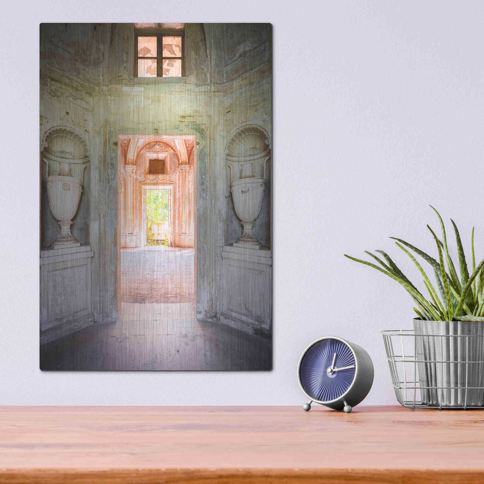 Luxe Metal Art 'Concrete Vases' by Roman Robroek Metal Wall Art,12x16