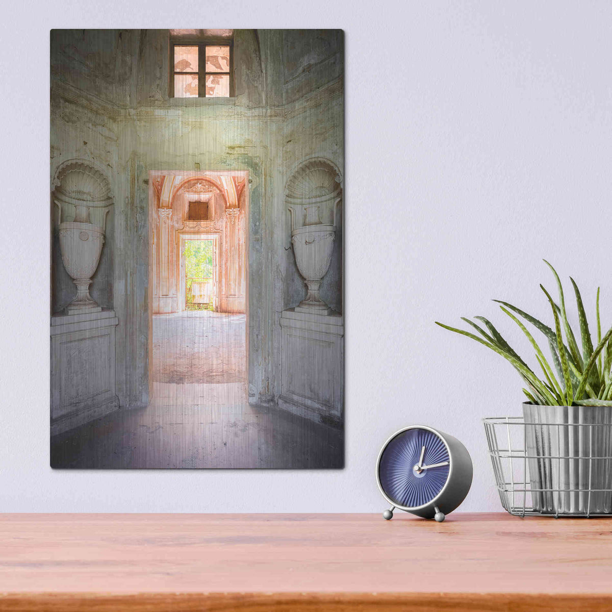 Luxe Metal Art 'Concrete Vases' by Roman Robroek Metal Wall Art,12x16
