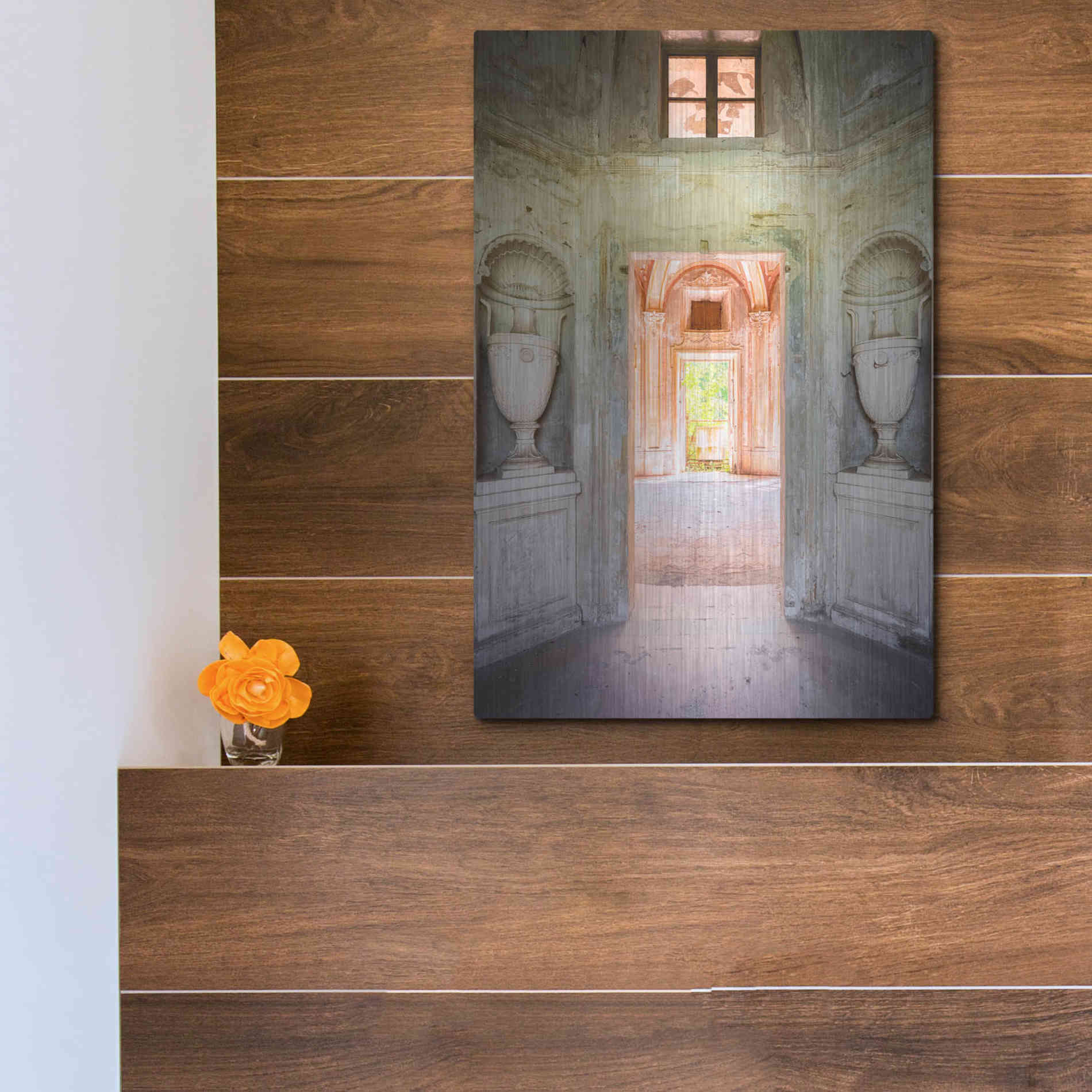 Luxe Metal Art 'Concrete Vases' by Roman Robroek Metal Wall Art,12x16