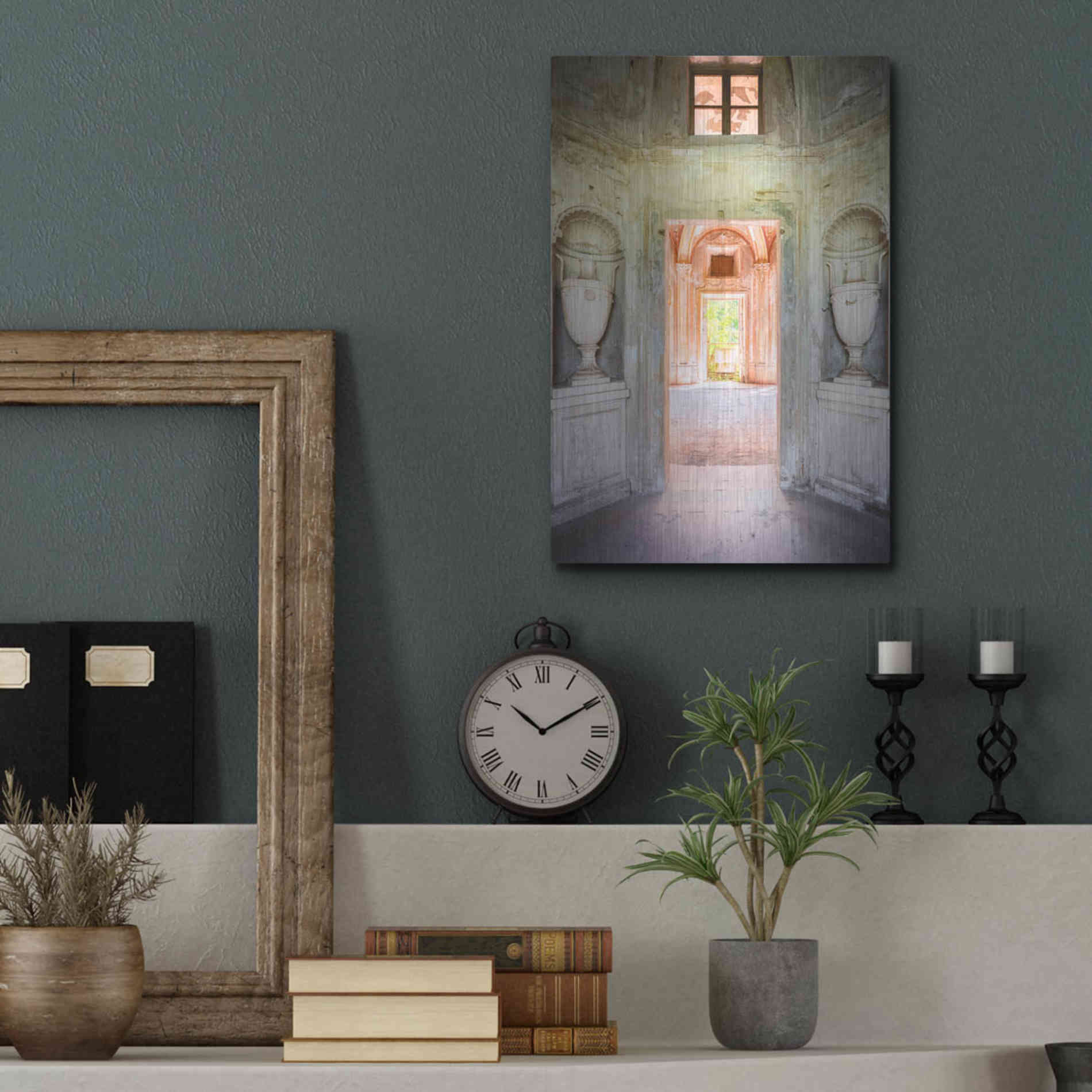 Luxe Metal Art 'Concrete Vases' by Roman Robroek Metal Wall Art,12x16