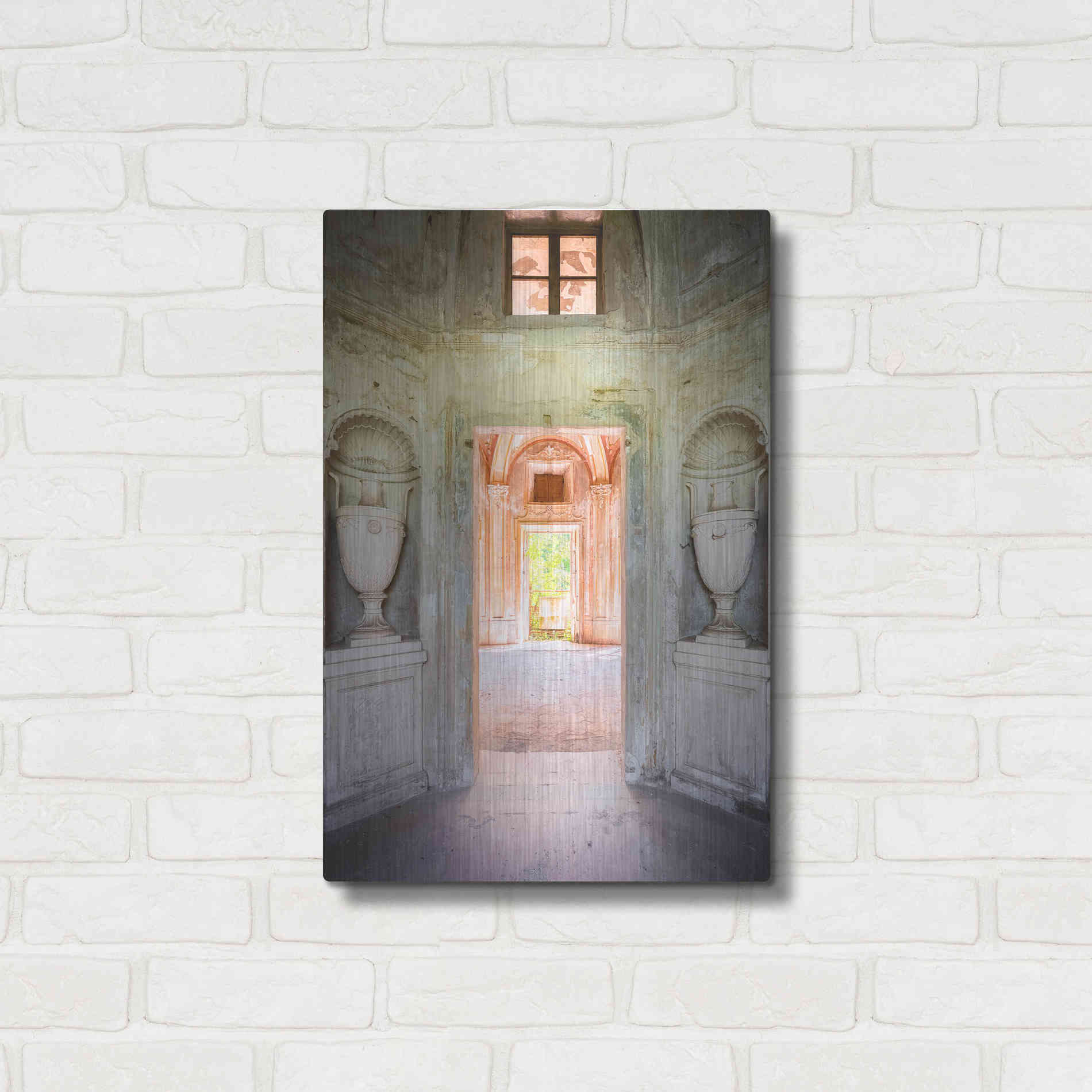 Luxe Metal Art 'Concrete Vases' by Roman Robroek Metal Wall Art,16x24