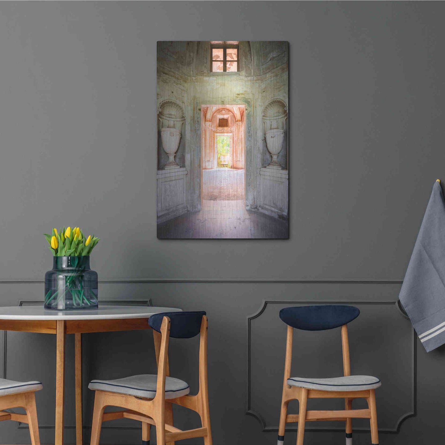 Luxe Metal Art 'Concrete Vases' by Roman Robroek Metal Wall Art,24x36