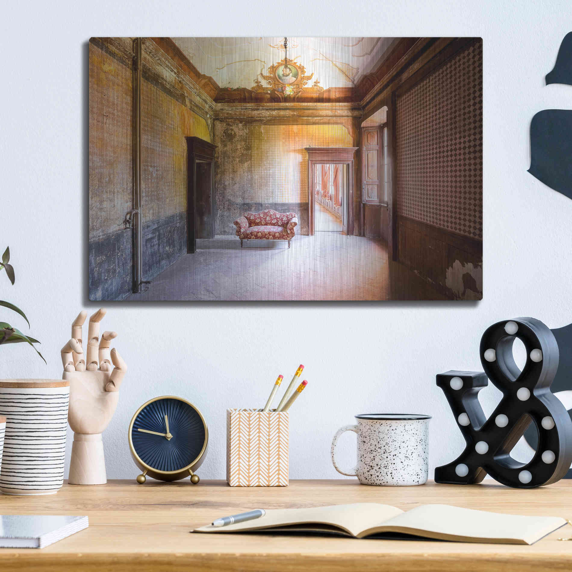 Luxe Metal Art 'Royal Room' by Roman Robroek Metal Wall Art,16x12