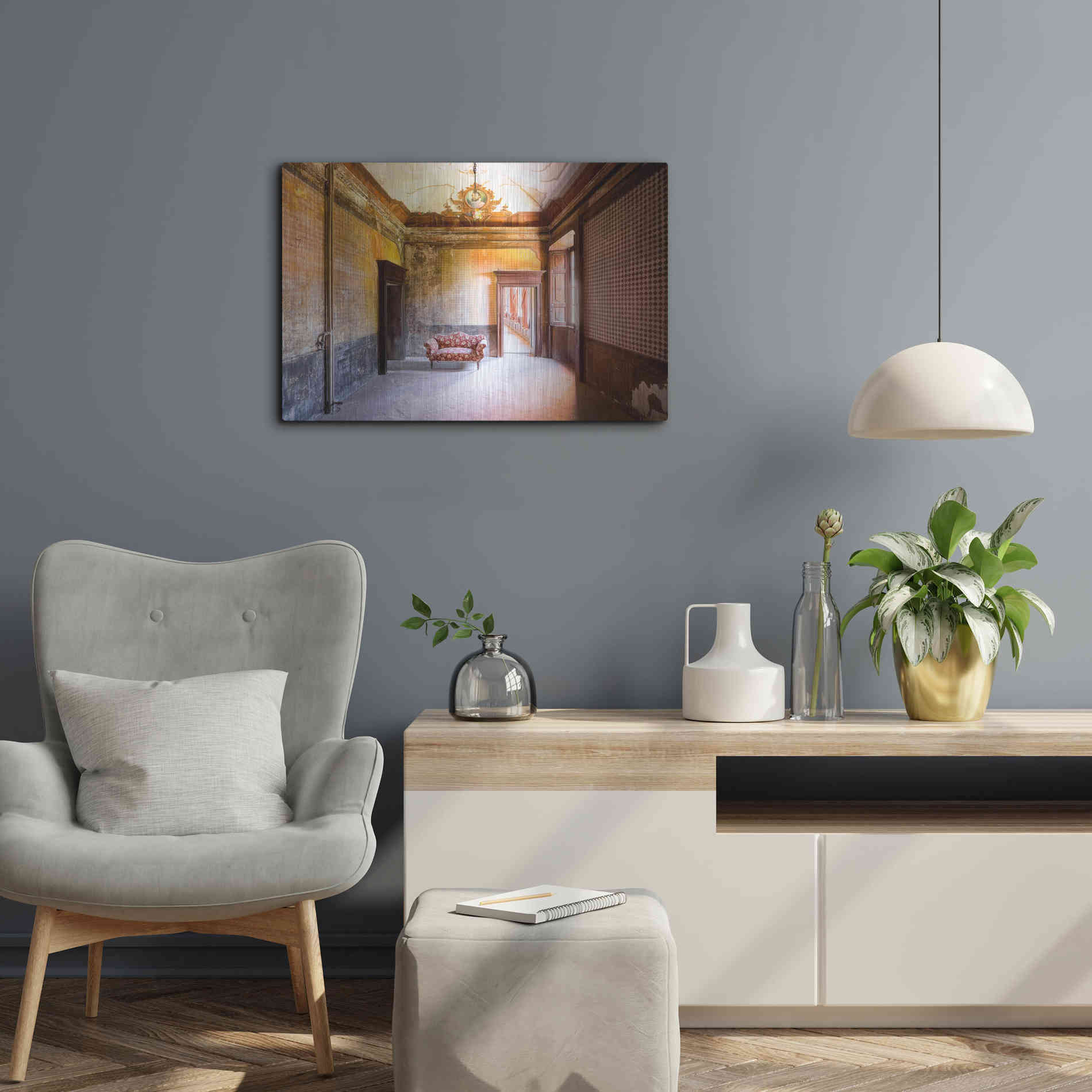 Luxe Metal Art 'Royal Room' by Roman Robroek Metal Wall Art,24x16
