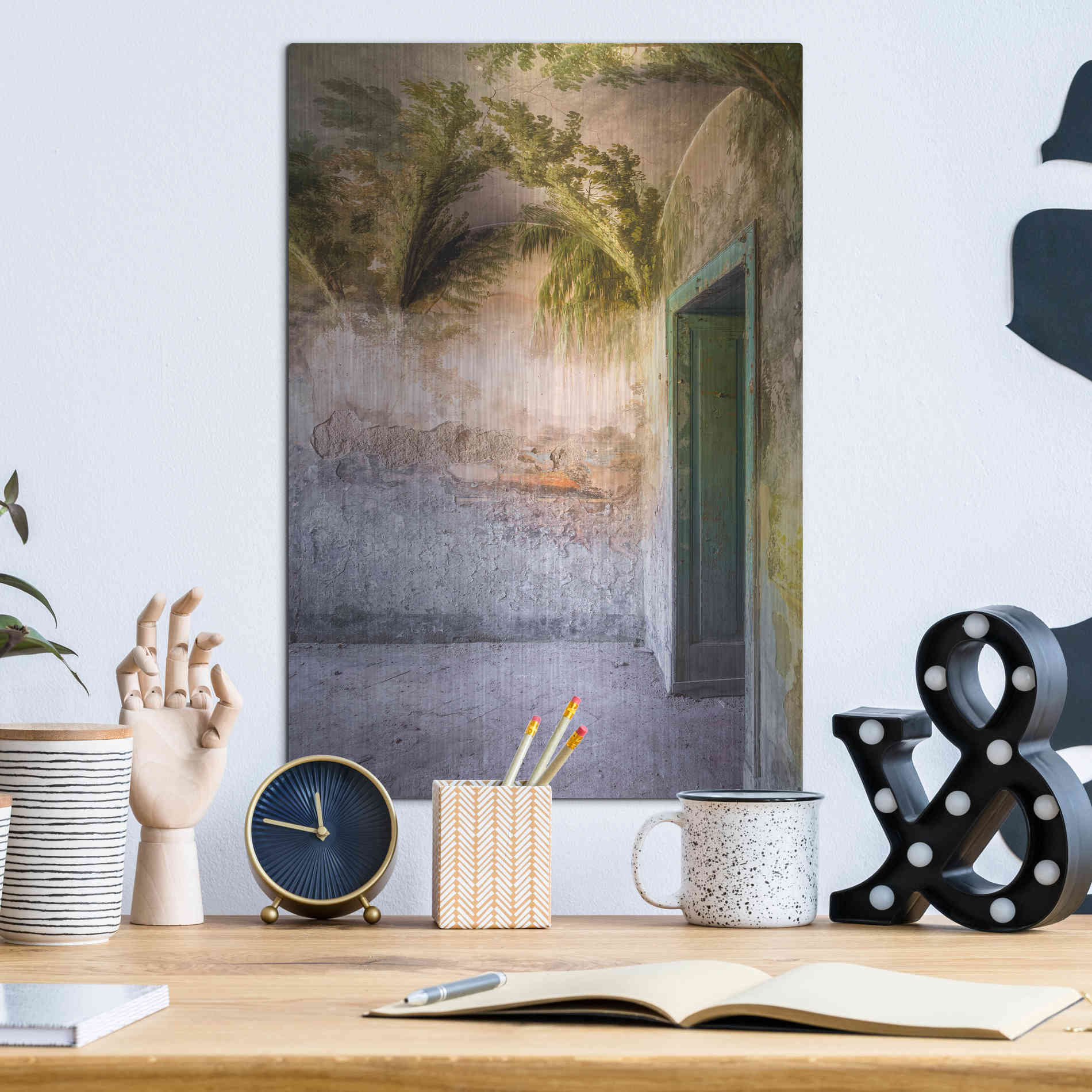 Luxe Metal Art 'Tropical Room' by Roman Robroek Metal Wall Art,12x16