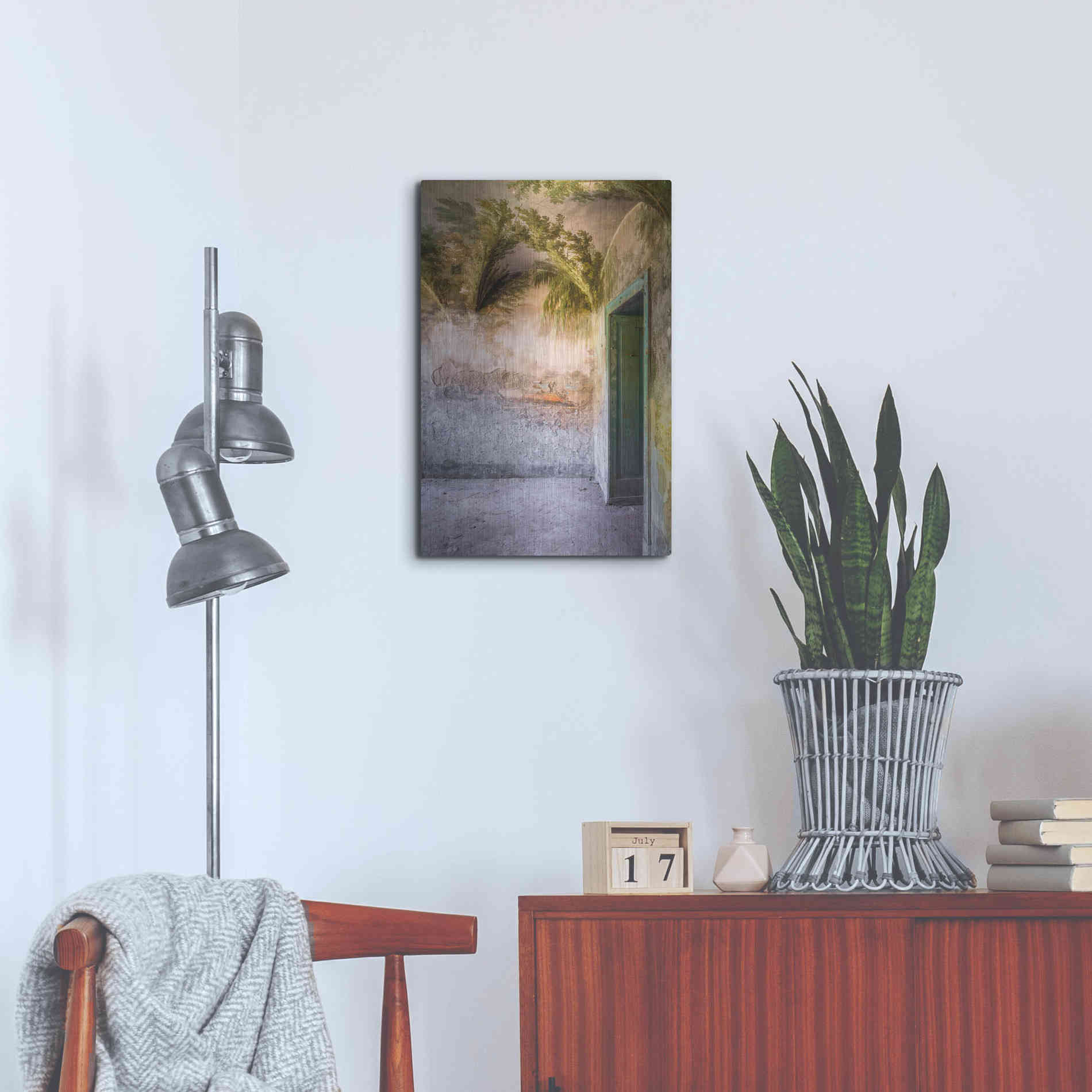 Luxe Metal Art 'Tropical Room' by Roman Robroek Metal Wall Art,16x24