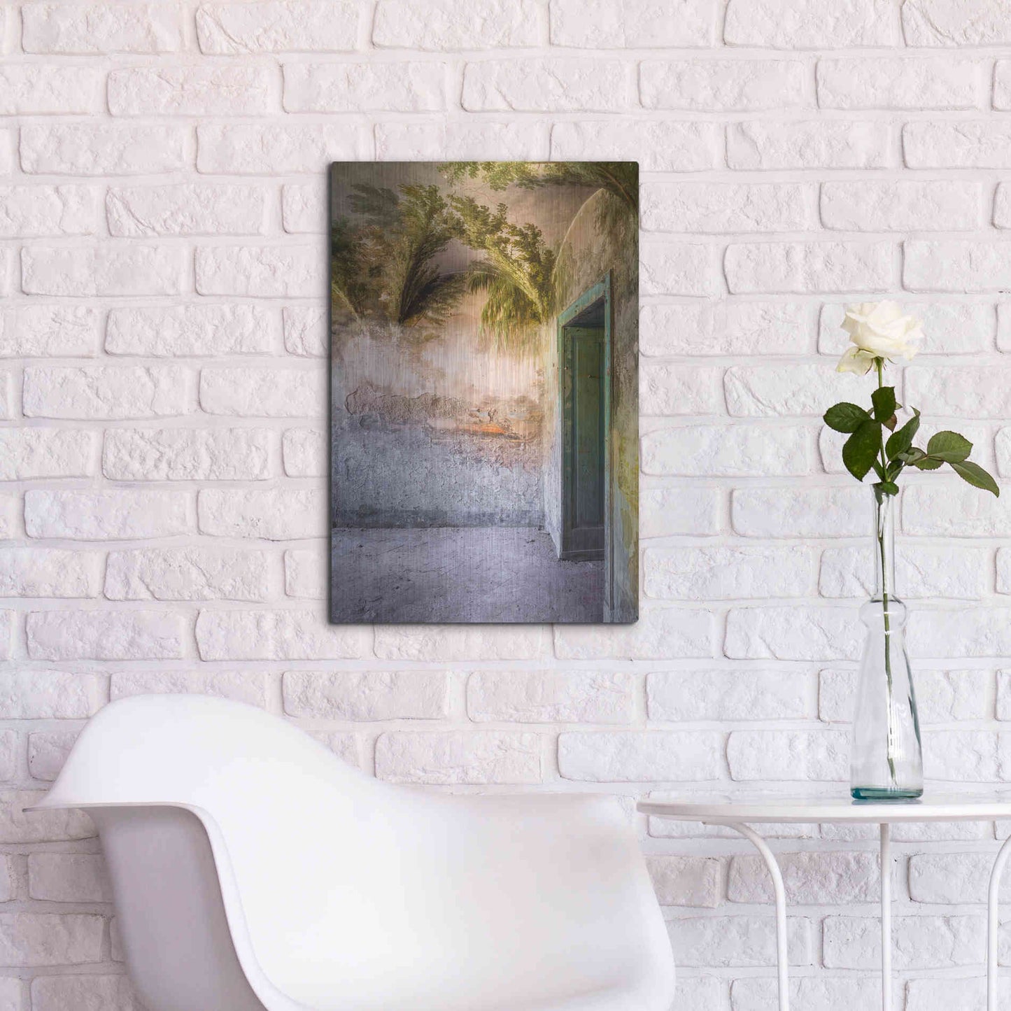 Luxe Metal Art 'Tropical Room' by Roman Robroek Metal Wall Art,16x24
