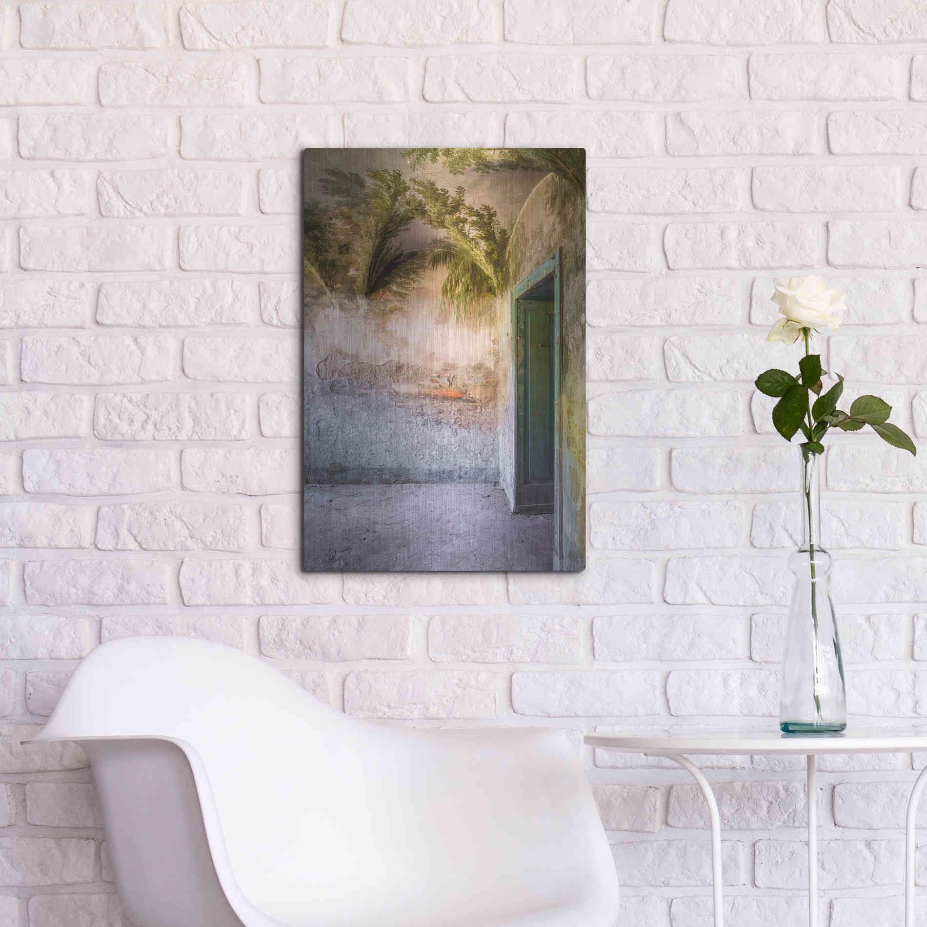 Luxe Metal Art 'Tropical Room' by Roman Robroek Metal Wall Art,16x24