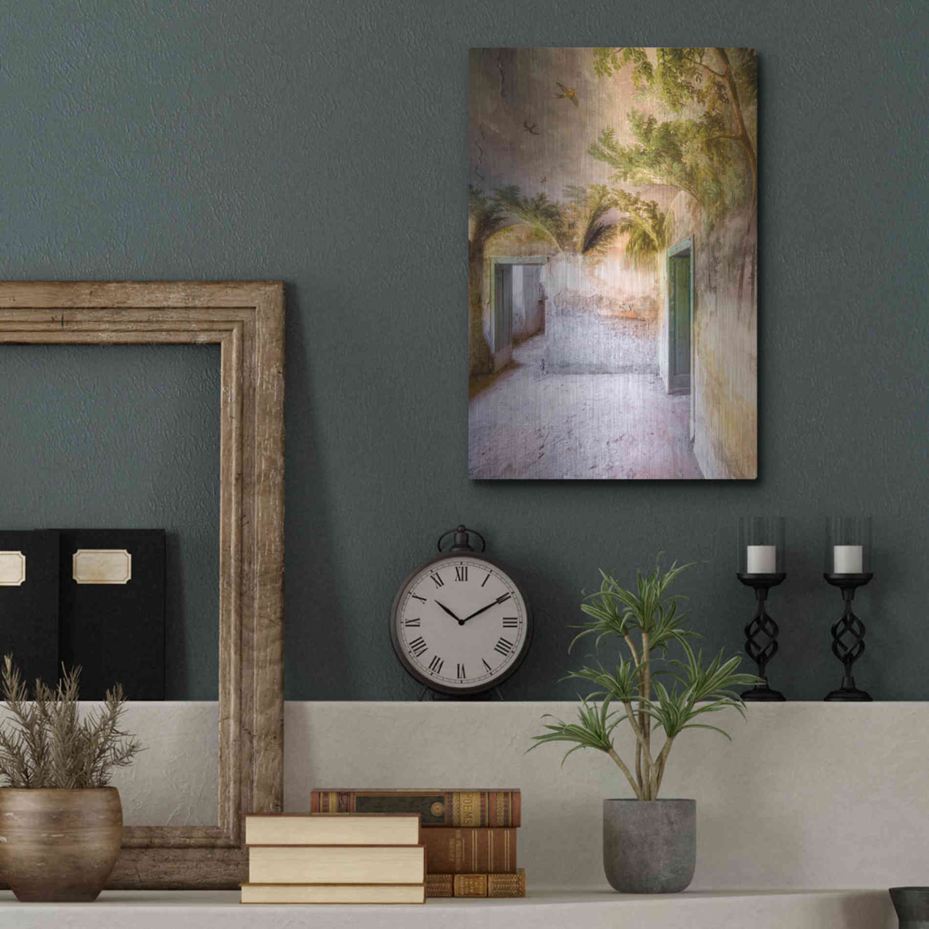 Luxe Metal Art 'Palm Room' by Roman Robroek Metal Wall Art,12x16