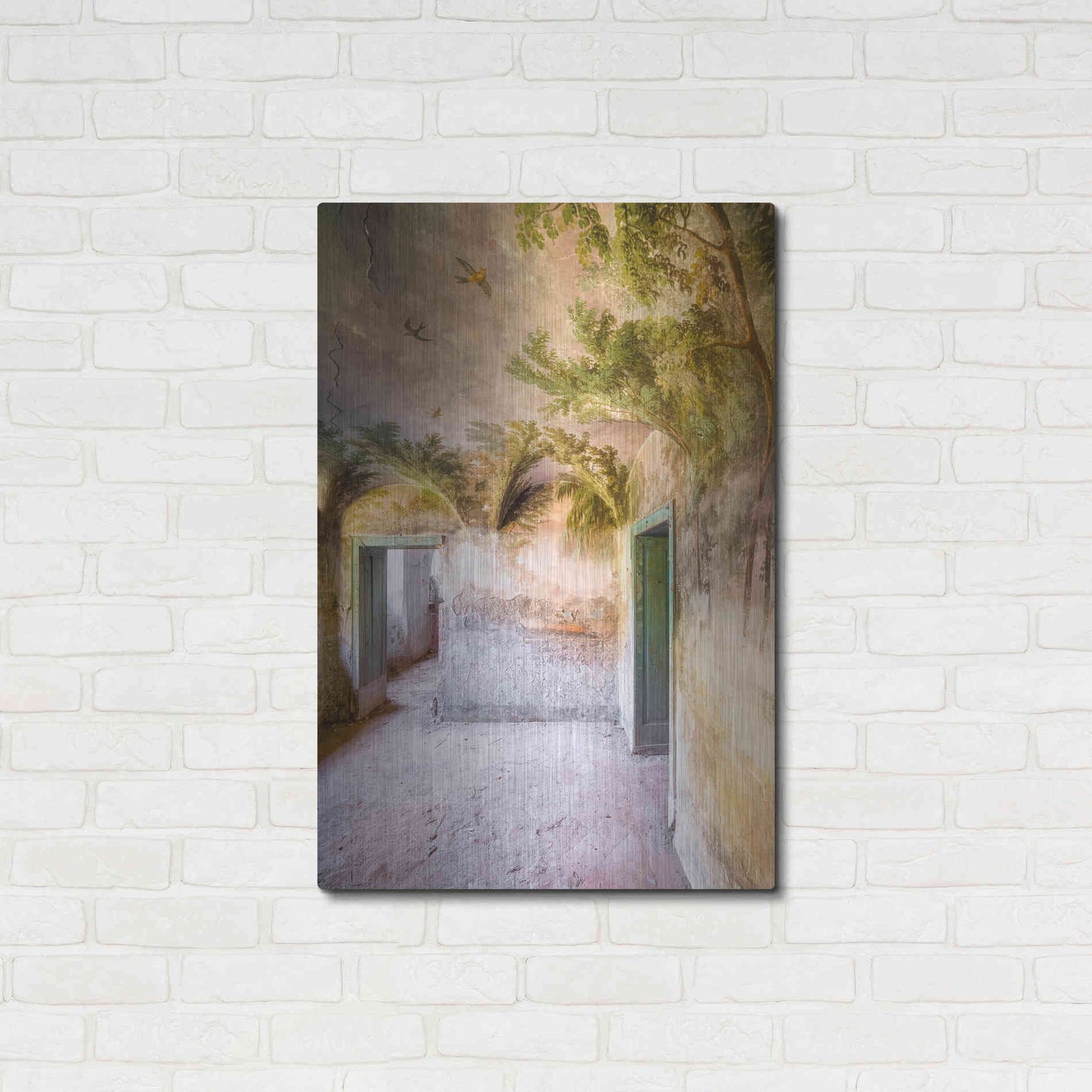 Luxe Metal Art 'Palm Room' by Roman Robroek Metal Wall Art,24x36