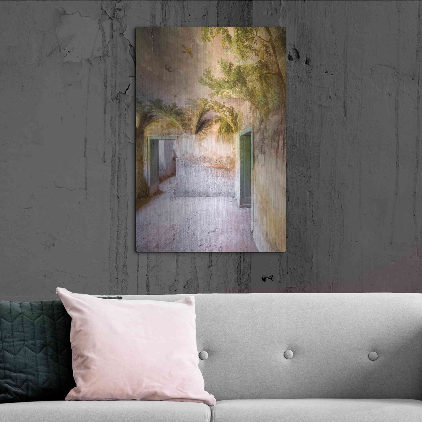 Luxe Metal Art 'Palm Room' by Roman Robroek Metal Wall Art,24x36
