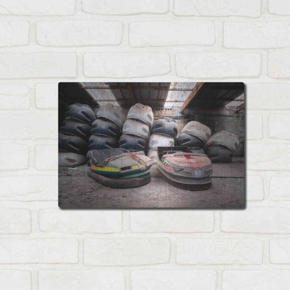 Luxe Metal Art 'Bumper Cars' by Roman Robroek Metal Wall Art,16x12