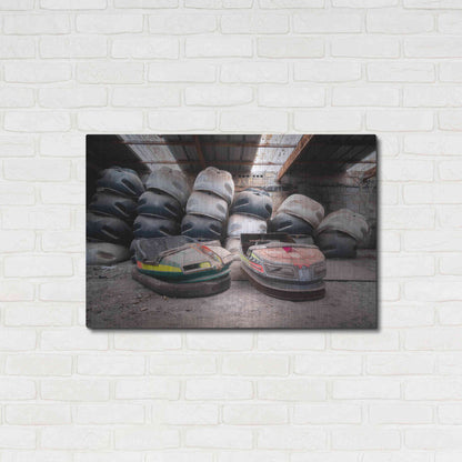 Luxe Metal Art 'Bumper Cars' by Roman Robroek Metal Wall Art,36x24