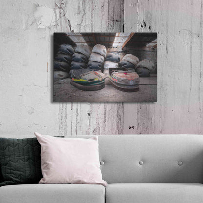 Luxe Metal Art 'Bumper Cars' by Roman Robroek Metal Wall Art,36x24