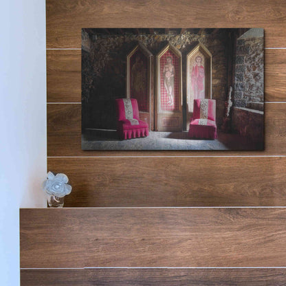 Luxe Metal Art 'Colorful Chairs' by Roman Robroek Metal Wall Art,16x12