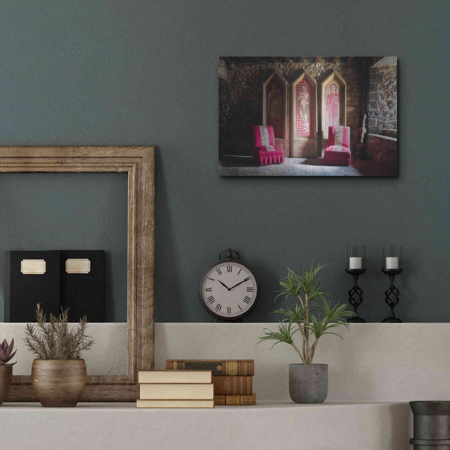 Luxe Metal Art 'Colorful Chairs' by Roman Robroek Metal Wall Art,16x12