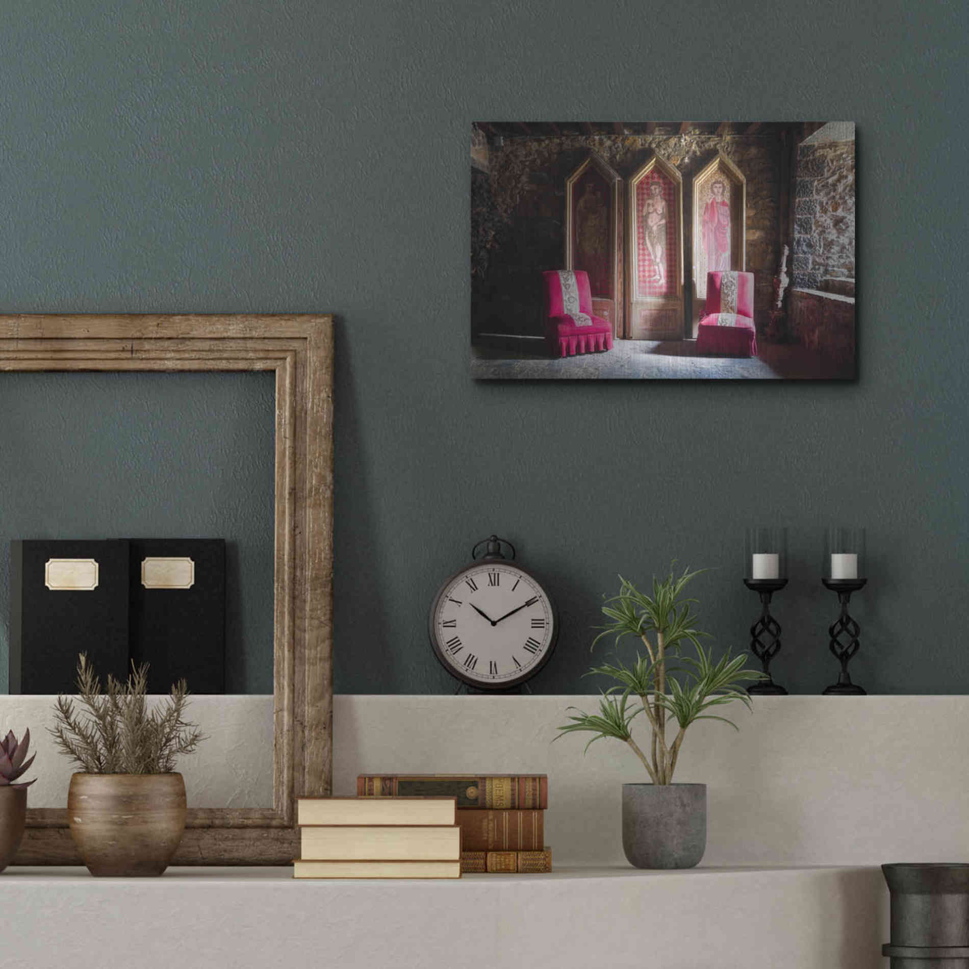 Luxe Metal Art 'Colorful Chairs' by Roman Robroek Metal Wall Art,16x12