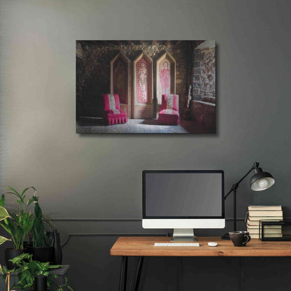 Luxe Metal Art 'Colorful Chairs' by Roman Robroek Metal Wall Art,36x24