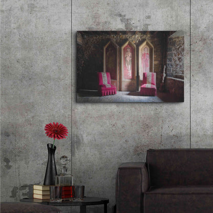 Luxe Metal Art 'Colorful Chairs' by Roman Robroek Metal Wall Art,36x24