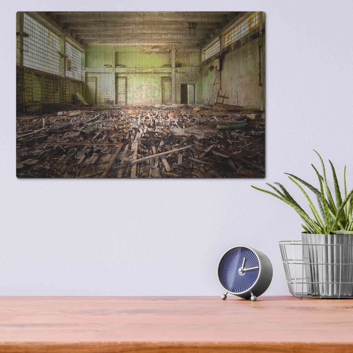 Luxe Metal Art 'Radiation Gym' by Roman Robroek Metal Wall Art,16x12