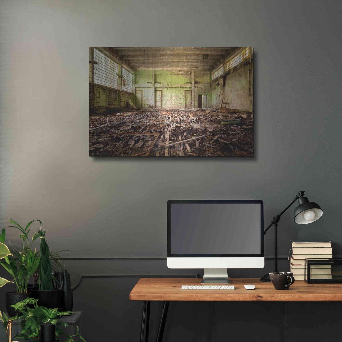 Luxe Metal Art 'Radiation Gym' by Roman Robroek Metal Wall Art,36x24
