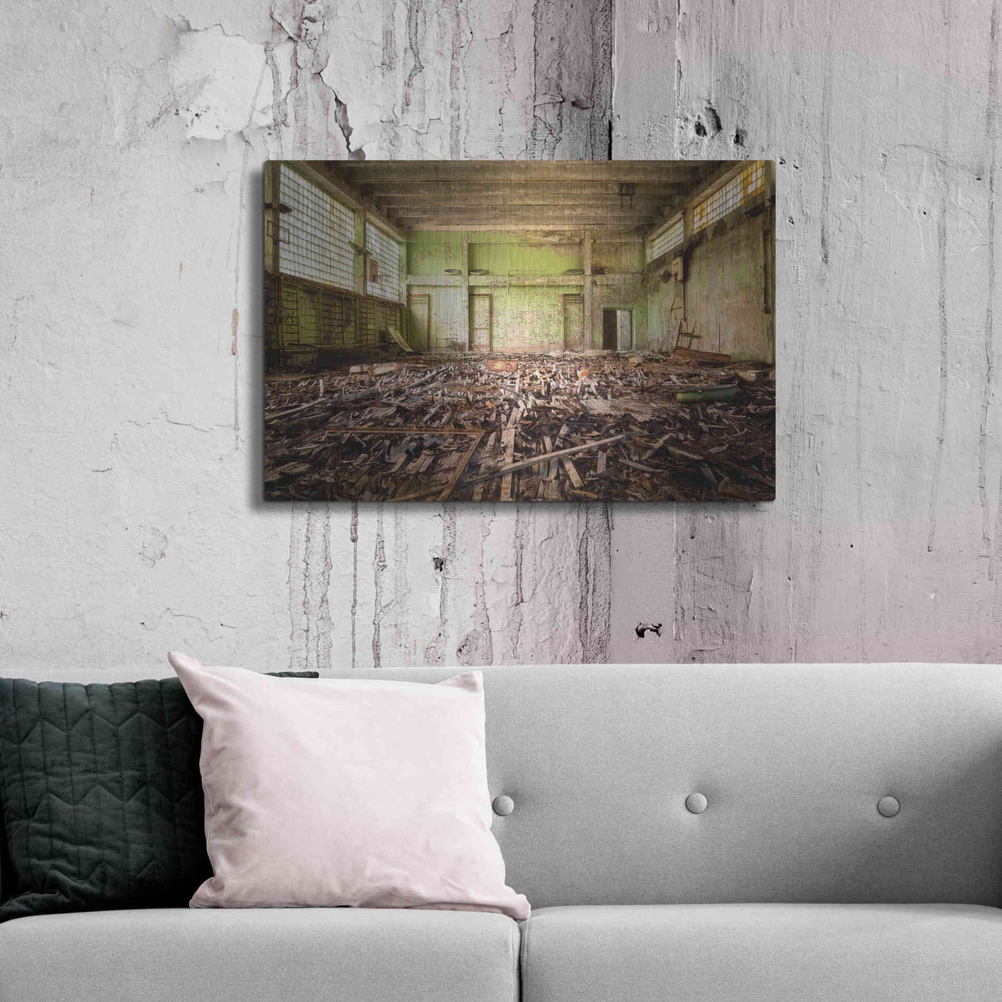 Luxe Metal Art 'Radiation Gym' by Roman Robroek Metal Wall Art,36x24