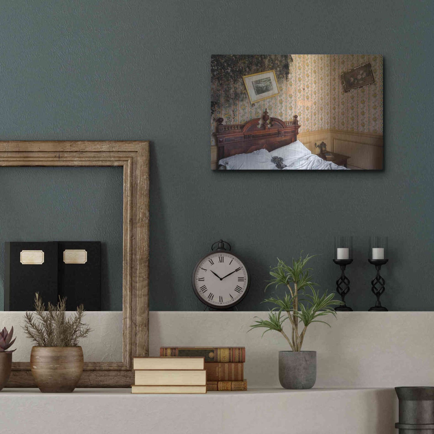 Luxe Metal Art 'Mold Bedroom' by Roman Robroek Metal Wall Art,16x12