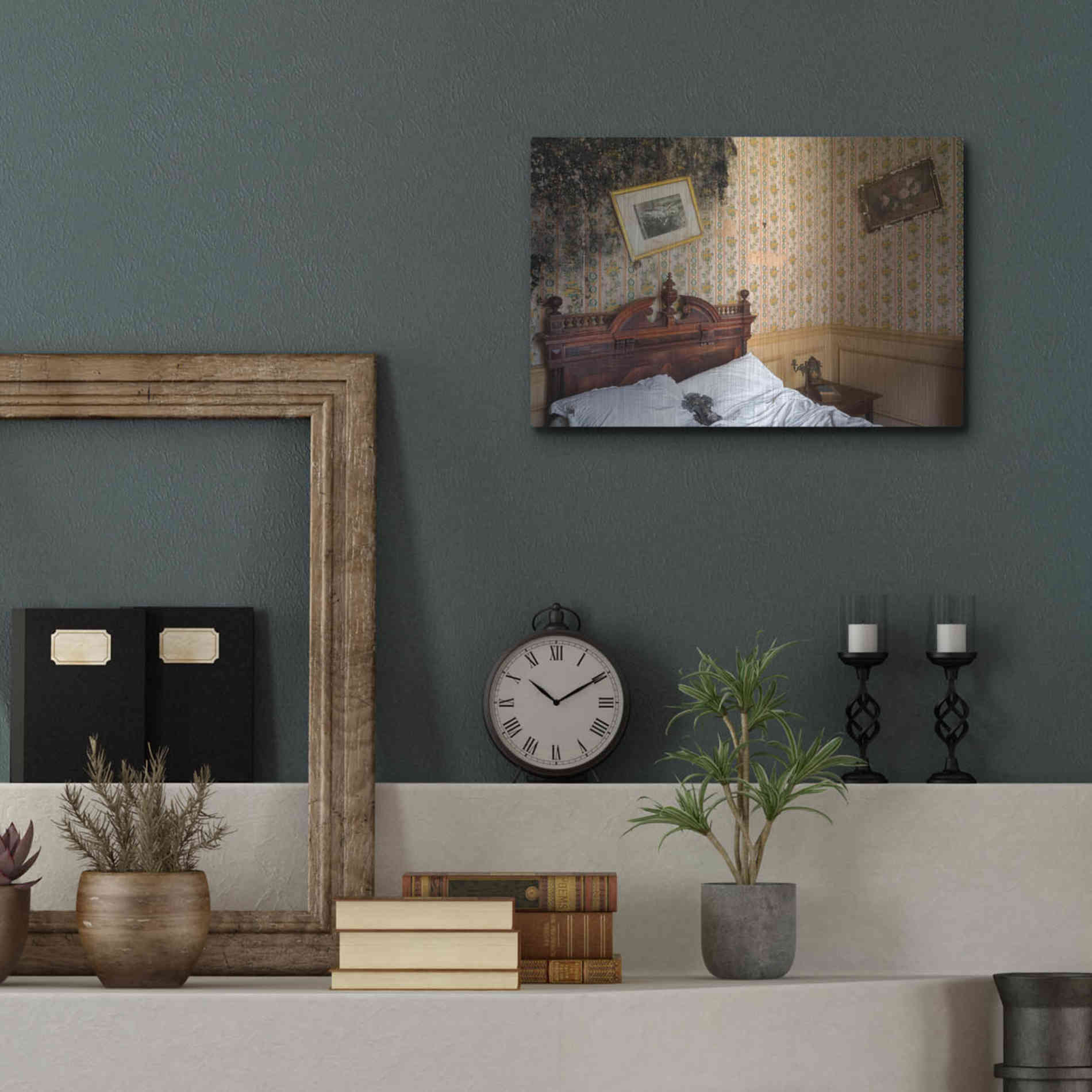 Luxe Metal Art 'Mold Bedroom' by Roman Robroek Metal Wall Art,16x12