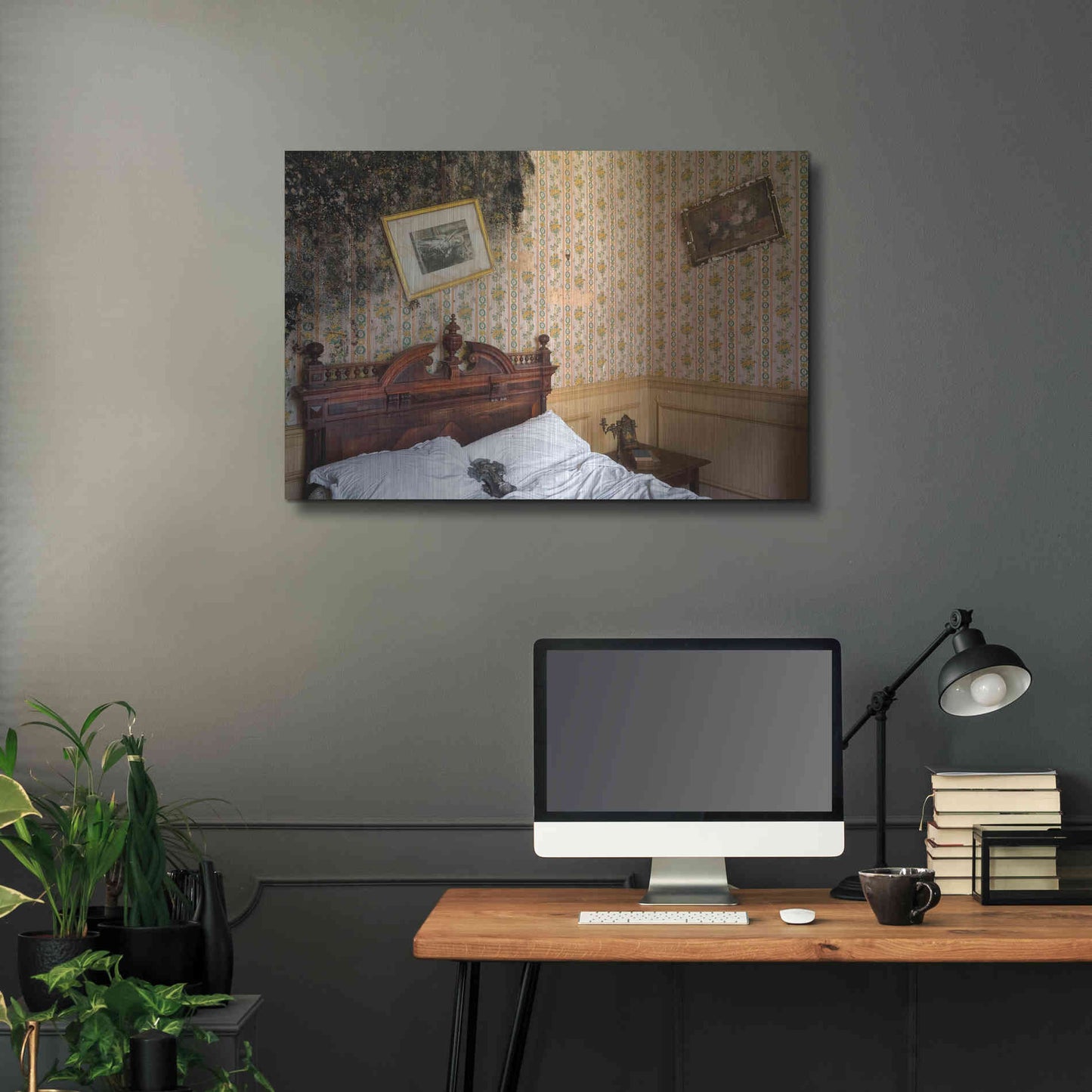 Luxe Metal Art 'Mold Bedroom' by Roman Robroek Metal Wall Art,36x24