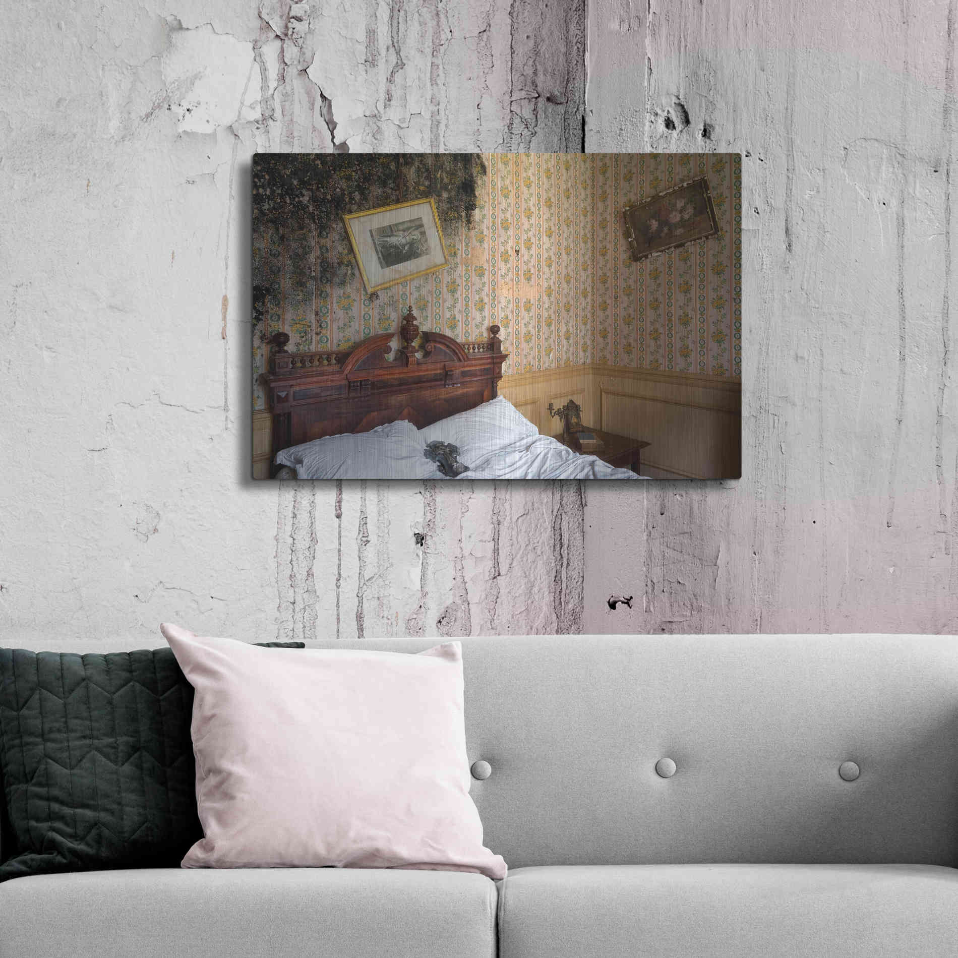 Luxe Metal Art 'Mold Bedroom' by Roman Robroek Metal Wall Art,36x24