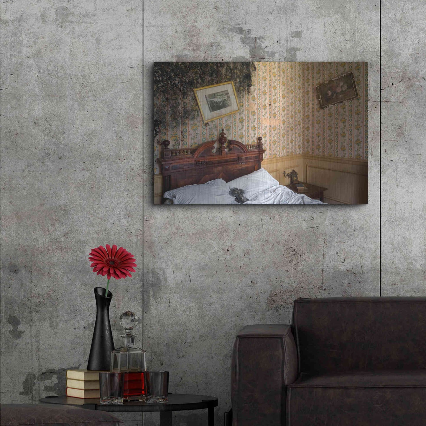 Luxe Metal Art 'Mold Bedroom' by Roman Robroek Metal Wall Art,36x24