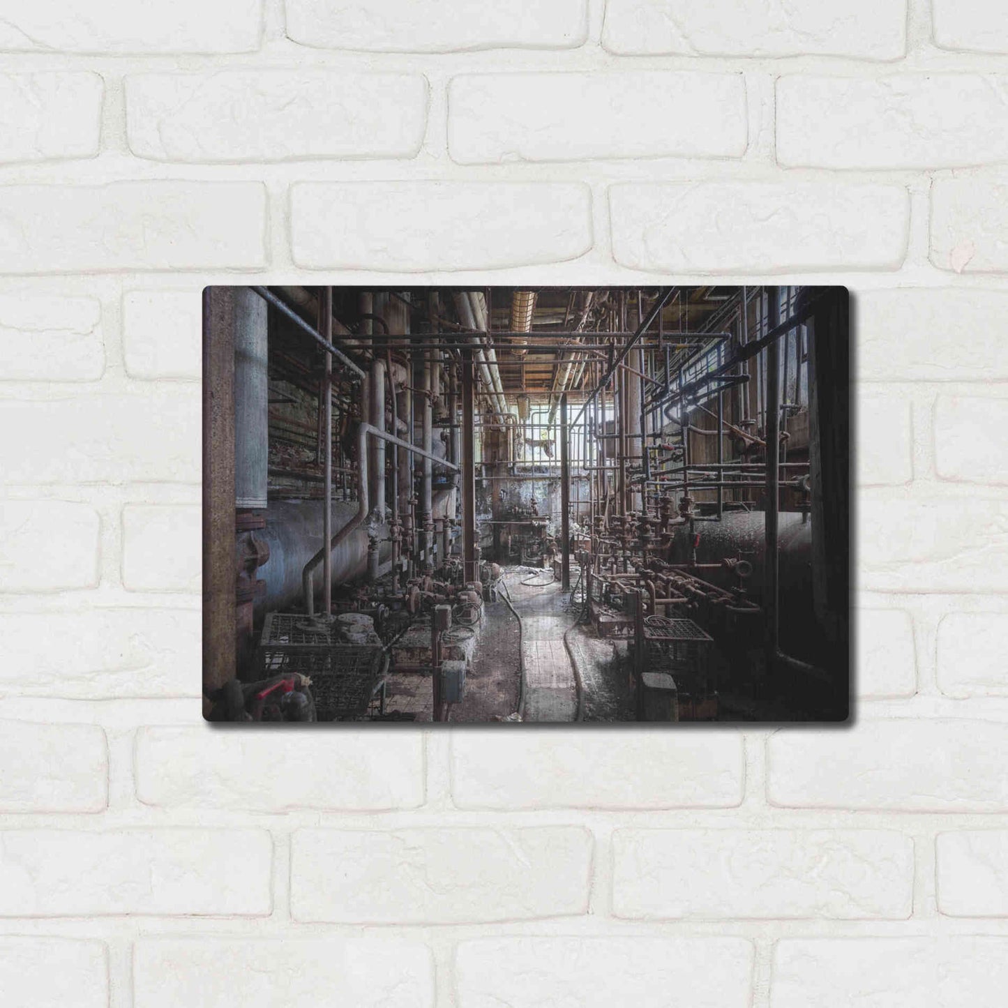 Luxe Metal Art 'Darkk Industry' by Roman Robroek Metal Wall Art,16x12
