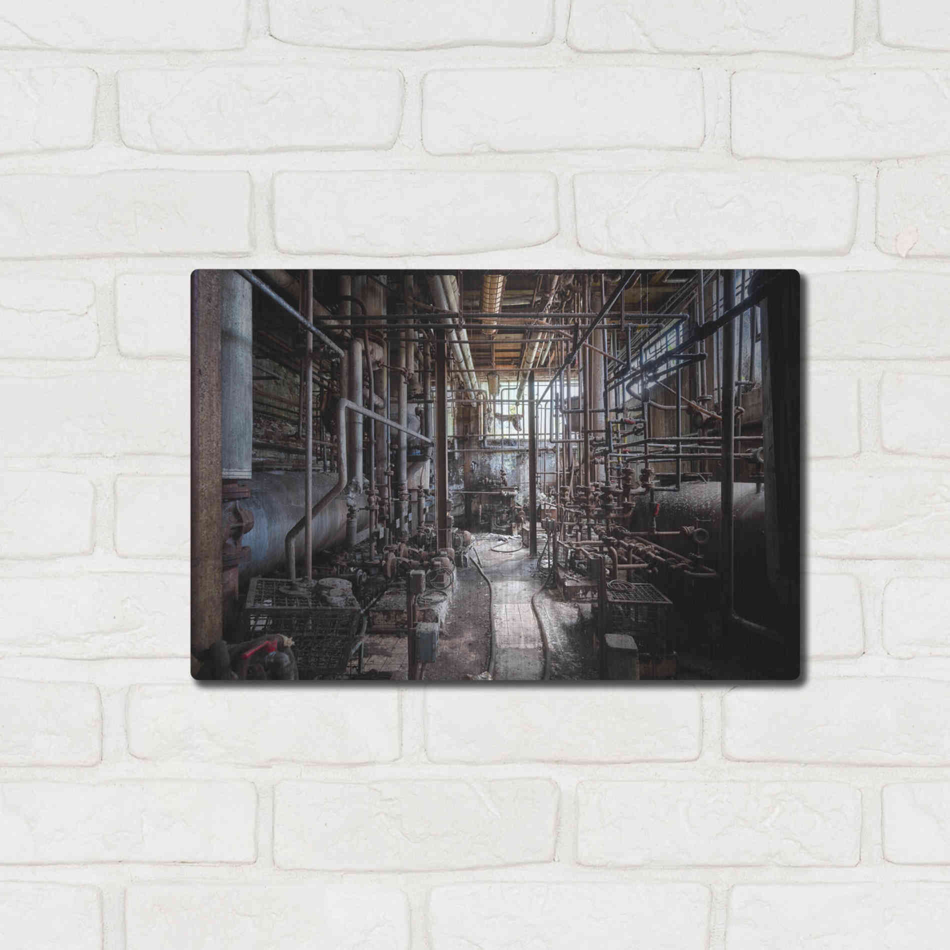 Luxe Metal Art 'Darkk Industry' by Roman Robroek Metal Wall Art,16x12