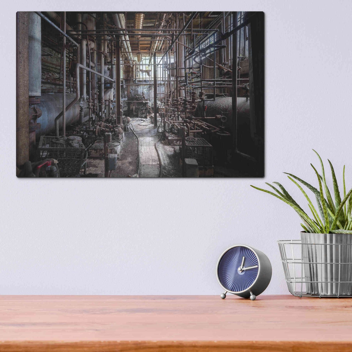 Luxe Metal Art 'Darkk Industry' by Roman Robroek Metal Wall Art,16x12