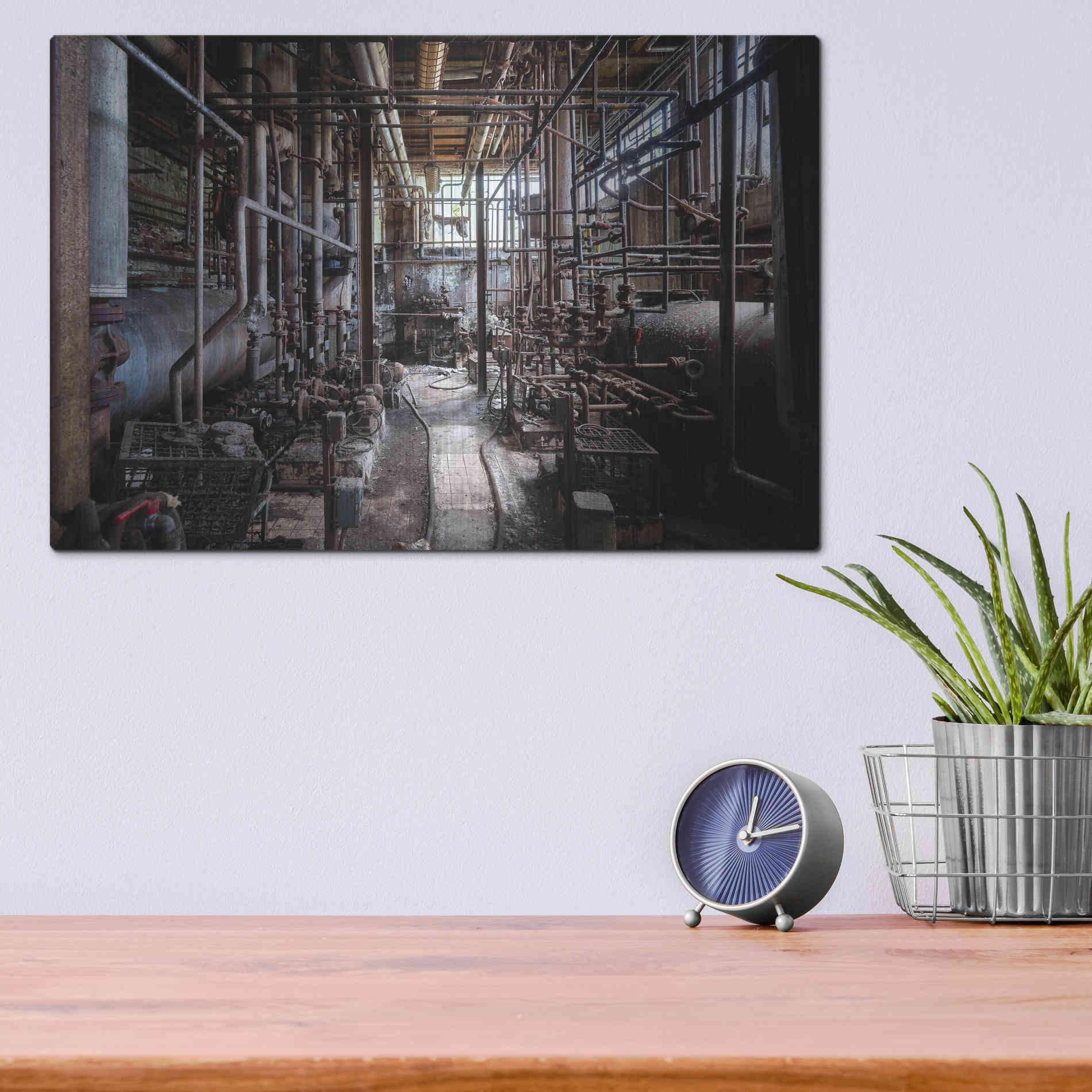 Luxe Metal Art 'Darkk Industry' by Roman Robroek Metal Wall Art,16x12