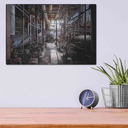 Luxe Metal Art 'Darkk Industry' by Roman Robroek Metal Wall Art,16x12