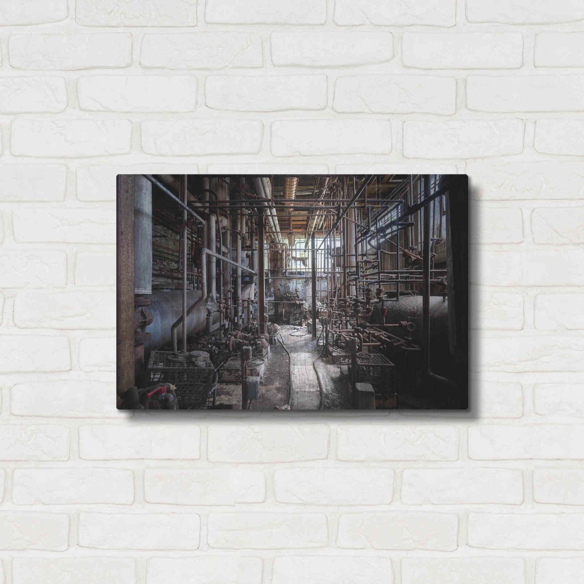 Luxe Metal Art 'Darkk Industry' by Roman Robroek Metal Wall Art,24x16