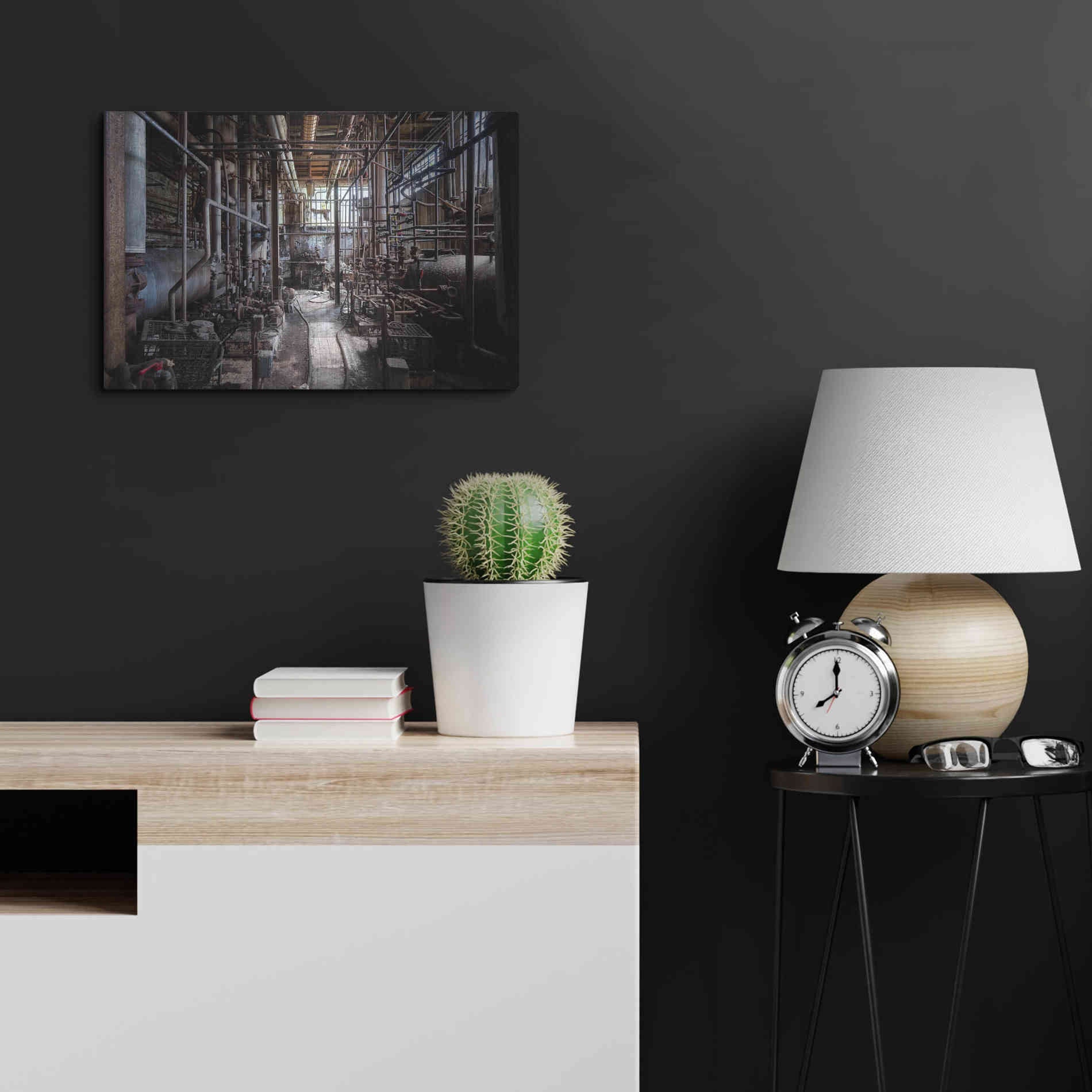 Luxe Metal Art 'Darkk Industry' by Roman Robroek Metal Wall Art,24x16
