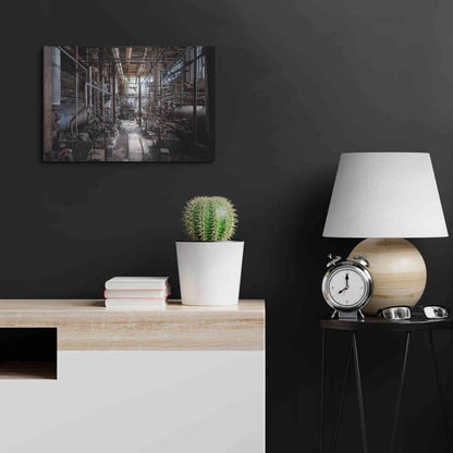 Luxe Metal Art 'Darkk Industry' by Roman Robroek Metal Wall Art,24x16