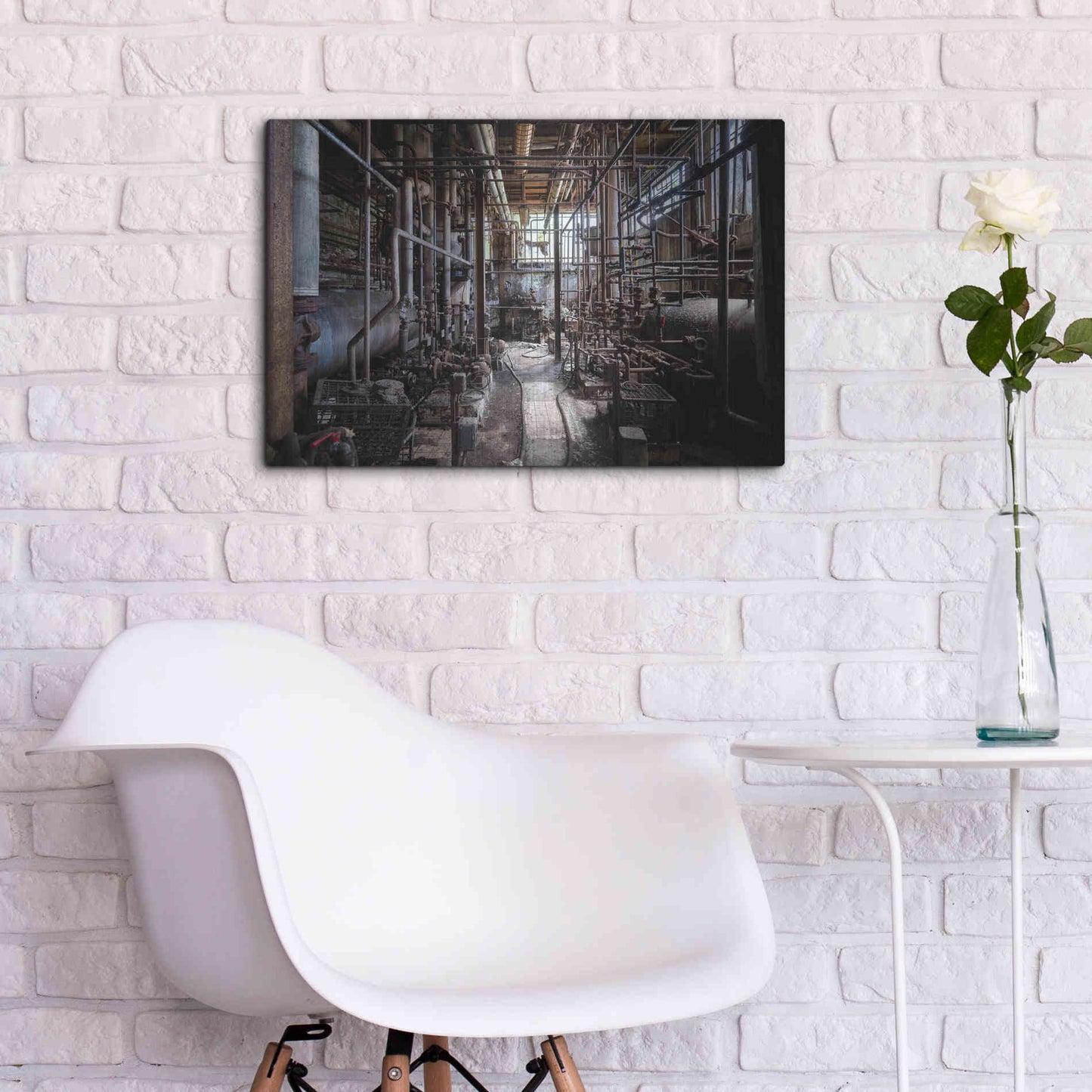 Luxe Metal Art 'Darkk Industry' by Roman Robroek Metal Wall Art,24x16