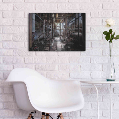Luxe Metal Art 'Darkk Industry' by Roman Robroek Metal Wall Art,24x16