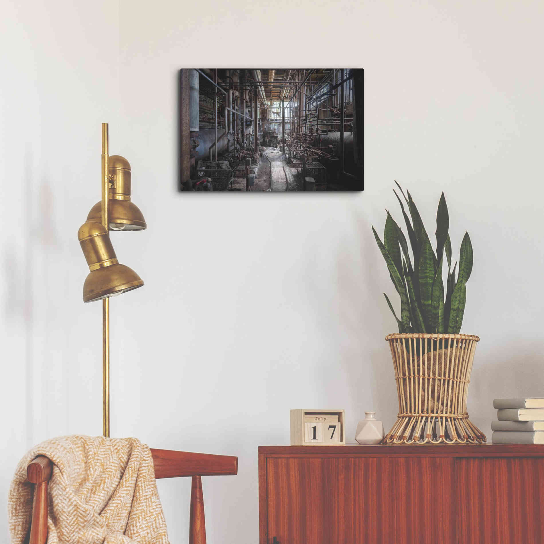 Luxe Metal Art 'Darkk Industry' by Roman Robroek Metal Wall Art,24x16