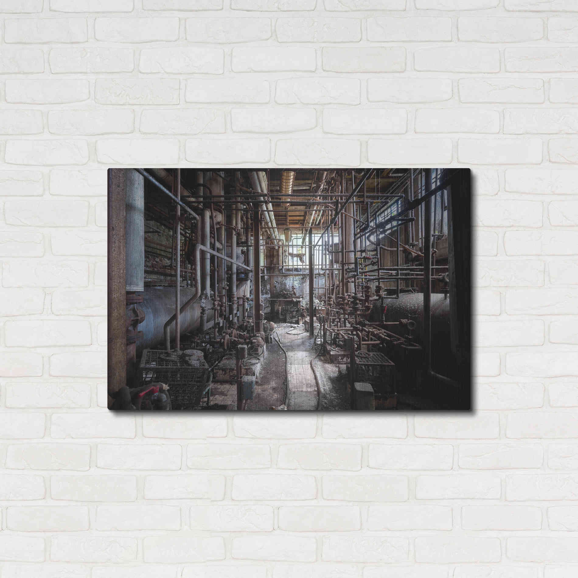 Luxe Metal Art 'Darkk Industry' by Roman Robroek Metal Wall Art,36x24