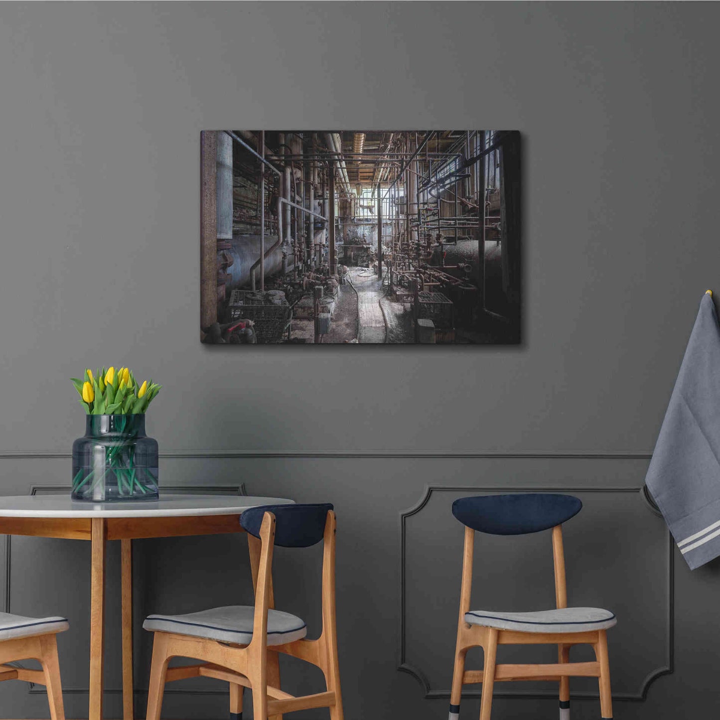 Luxe Metal Art 'Darkk Industry' by Roman Robroek Metal Wall Art,36x24