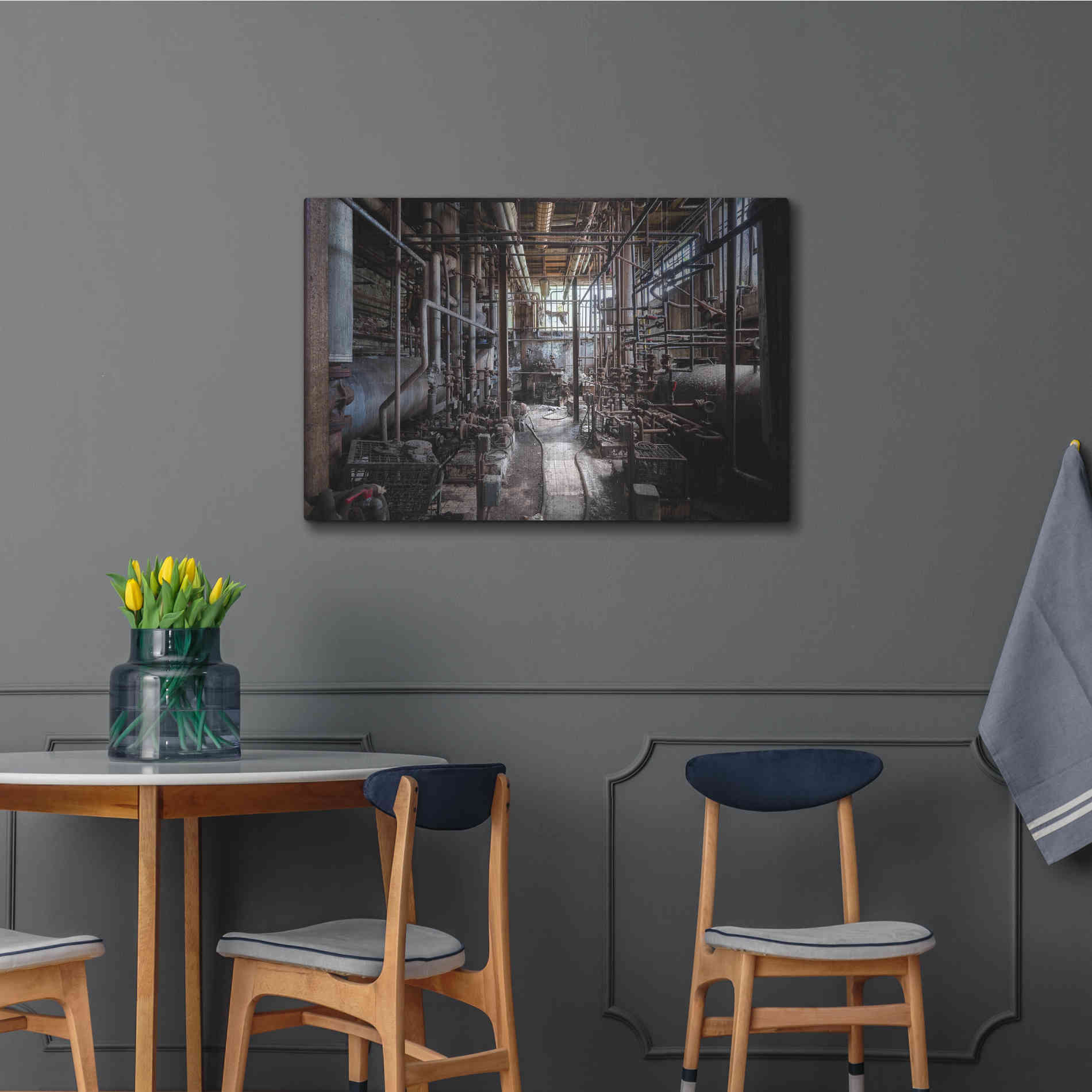 Luxe Metal Art 'Darkk Industry' by Roman Robroek Metal Wall Art,36x24