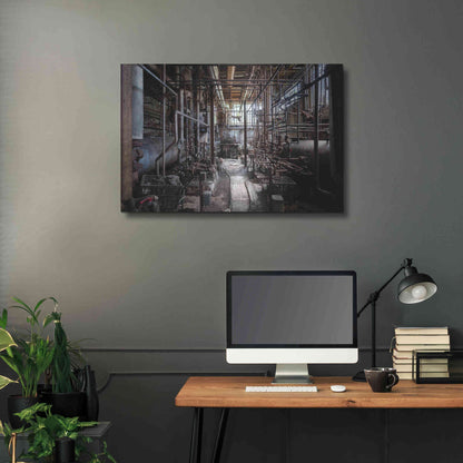 Luxe Metal Art 'Darkk Industry' by Roman Robroek Metal Wall Art,36x24