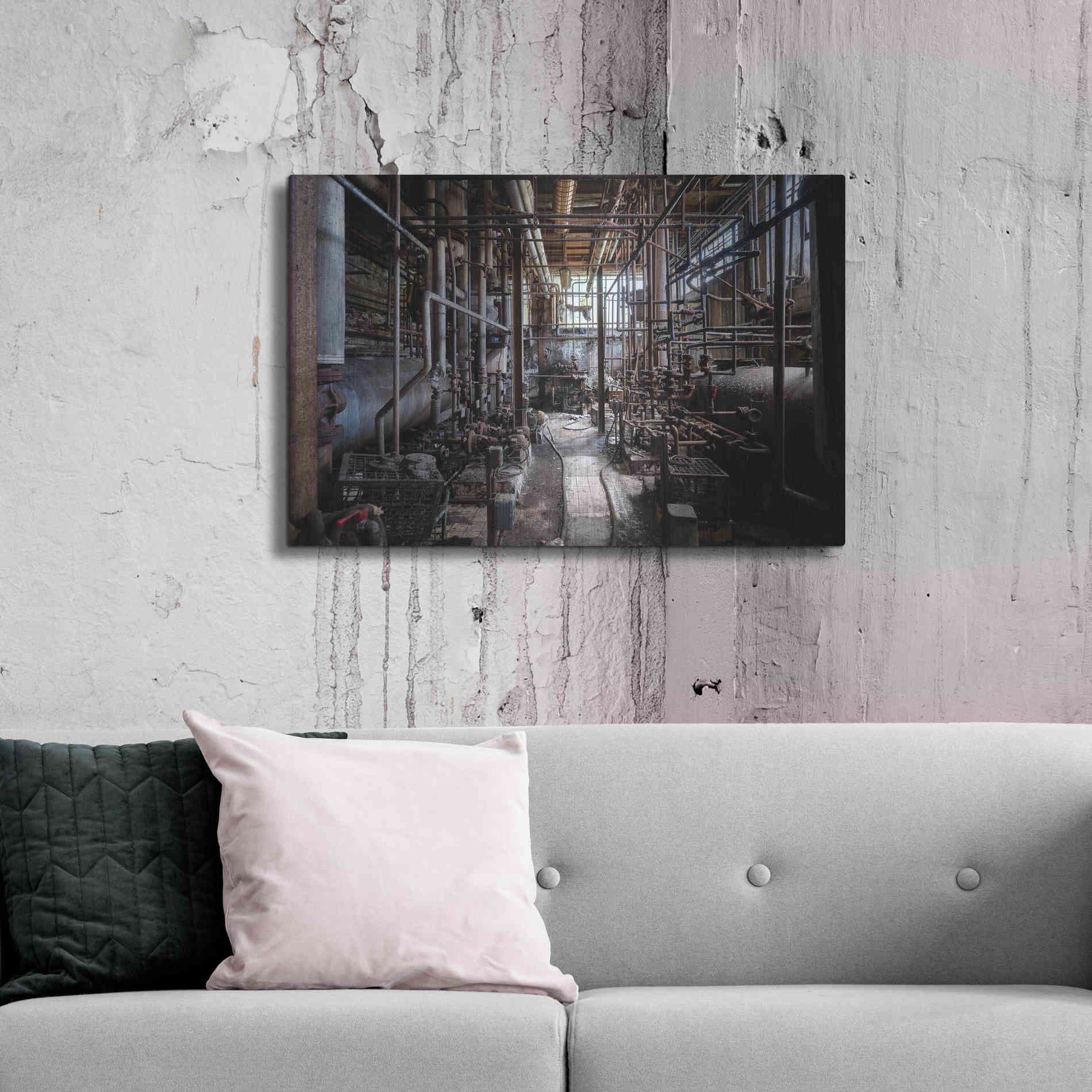 Luxe Metal Art 'Darkk Industry' by Roman Robroek Metal Wall Art,36x24
