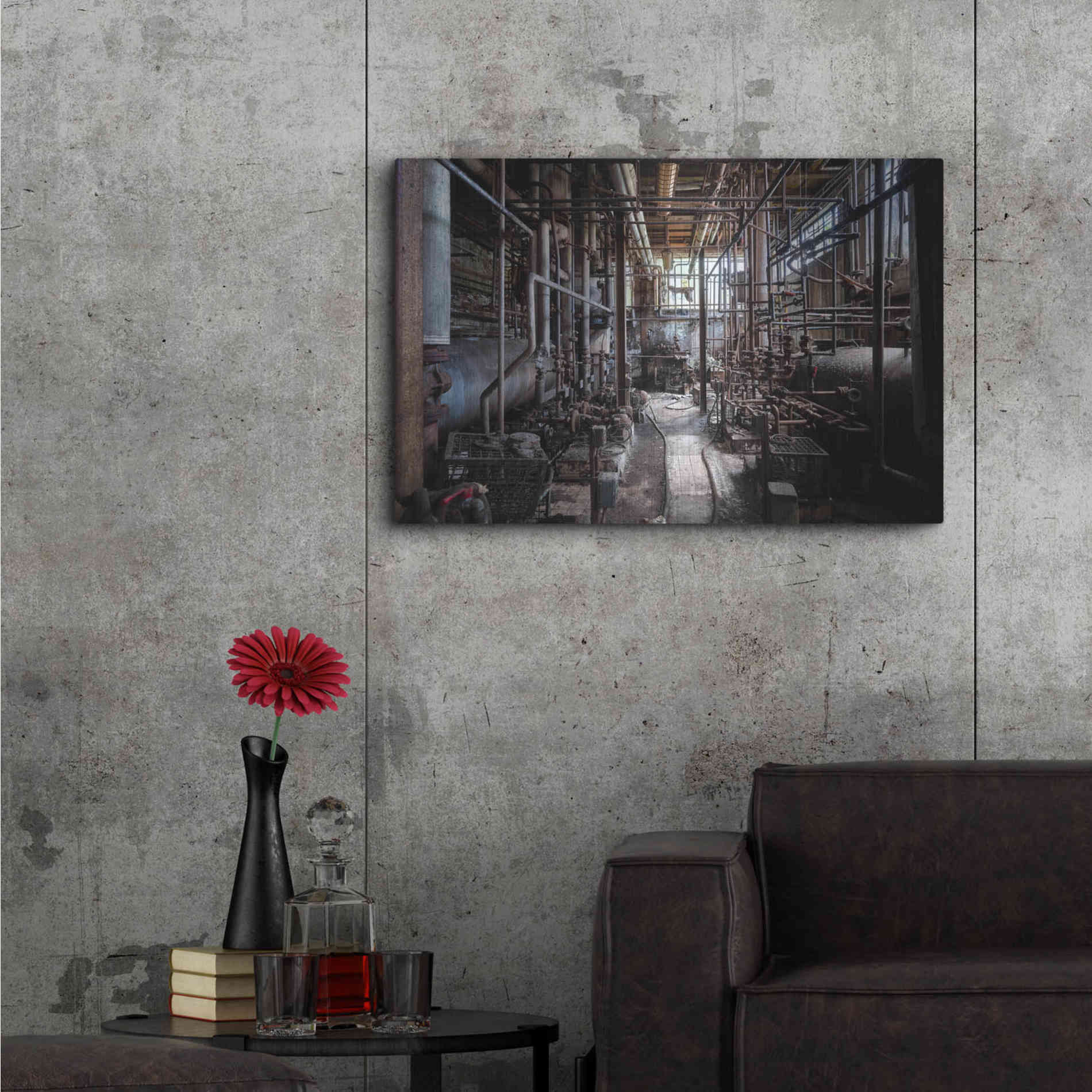 Luxe Metal Art 'Darkk Industry' by Roman Robroek Metal Wall Art,36x24
