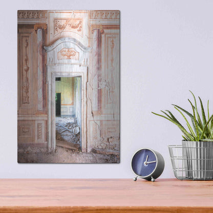 Luxe Metal Art 'Decorated Entrance' by Roman Robroek Metal Wall Art,12x16