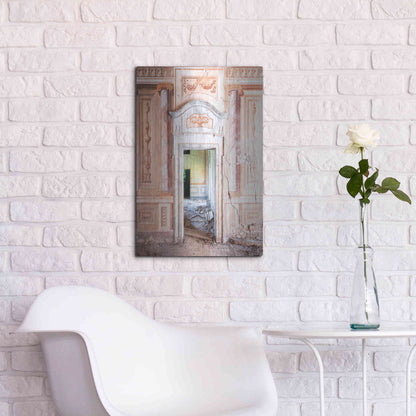 Luxe Metal Art 'Decorated Entrance' by Roman Robroek Metal Wall Art,16x24